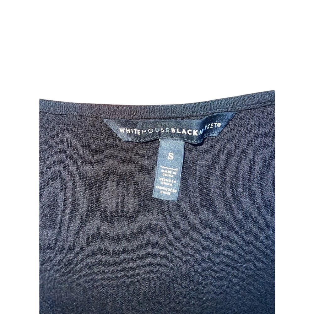 White House Black Market Black CREPE ROMPER SZ S - Picture 4 of 11